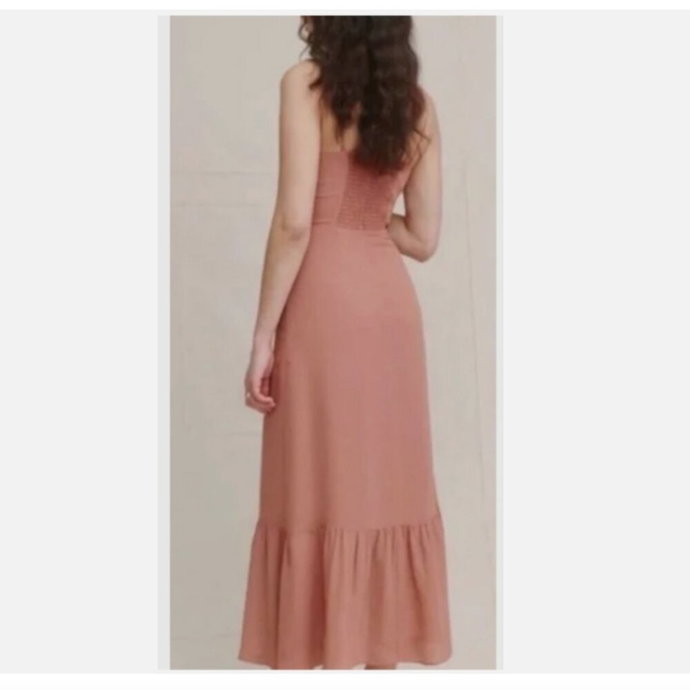 Reformation Emersyn Midi Dress in Praline Size 2 - Picture 2 of 16